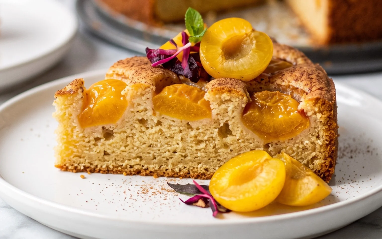 Mirabellenkuchen aus gelben Pflaumen mit Zimt