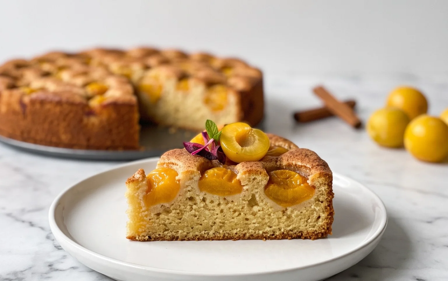 Gelber Mirabellenkuchen mit Zimt – Einfaches Rezept