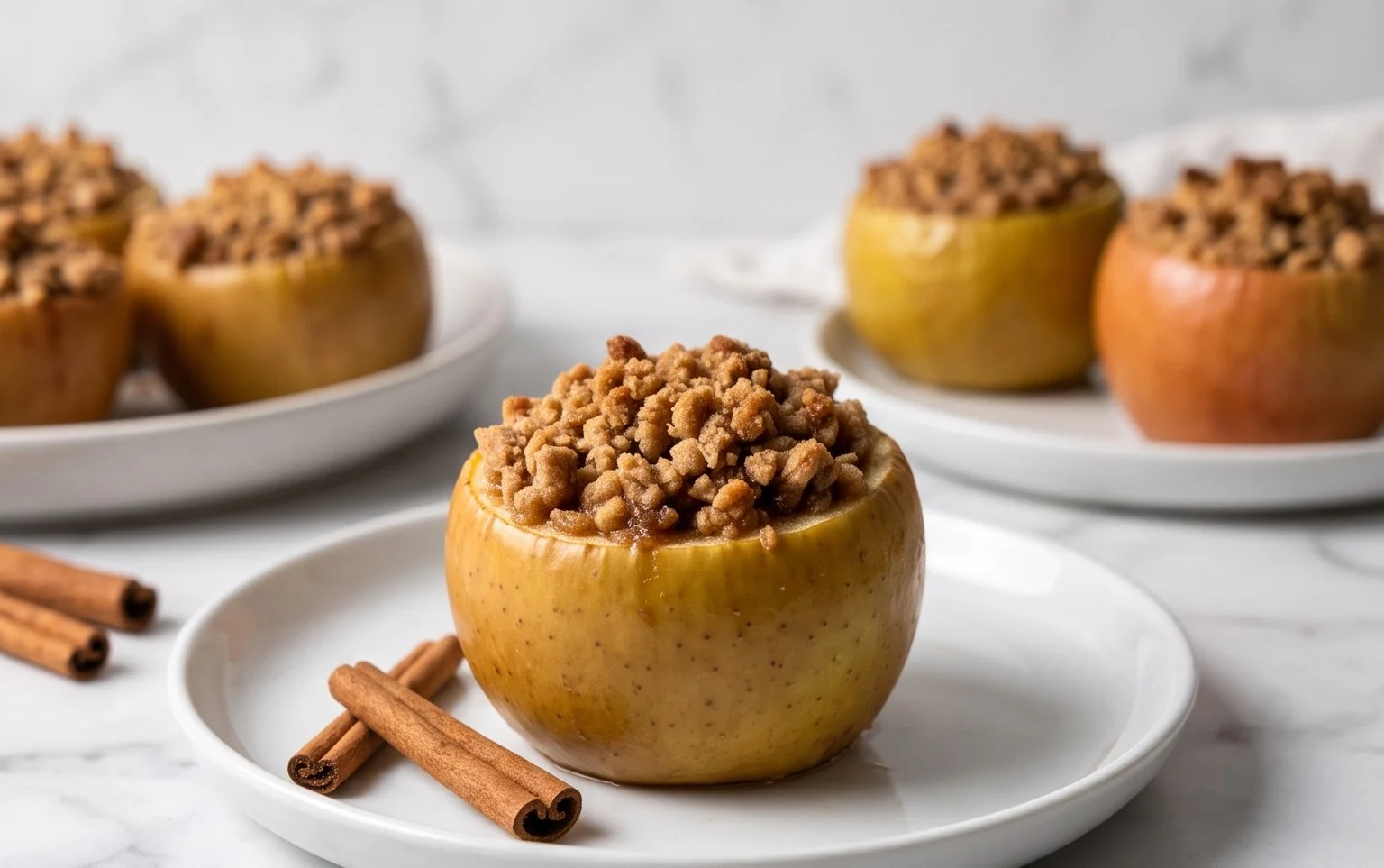 Apple Crisp Stuffed Apples