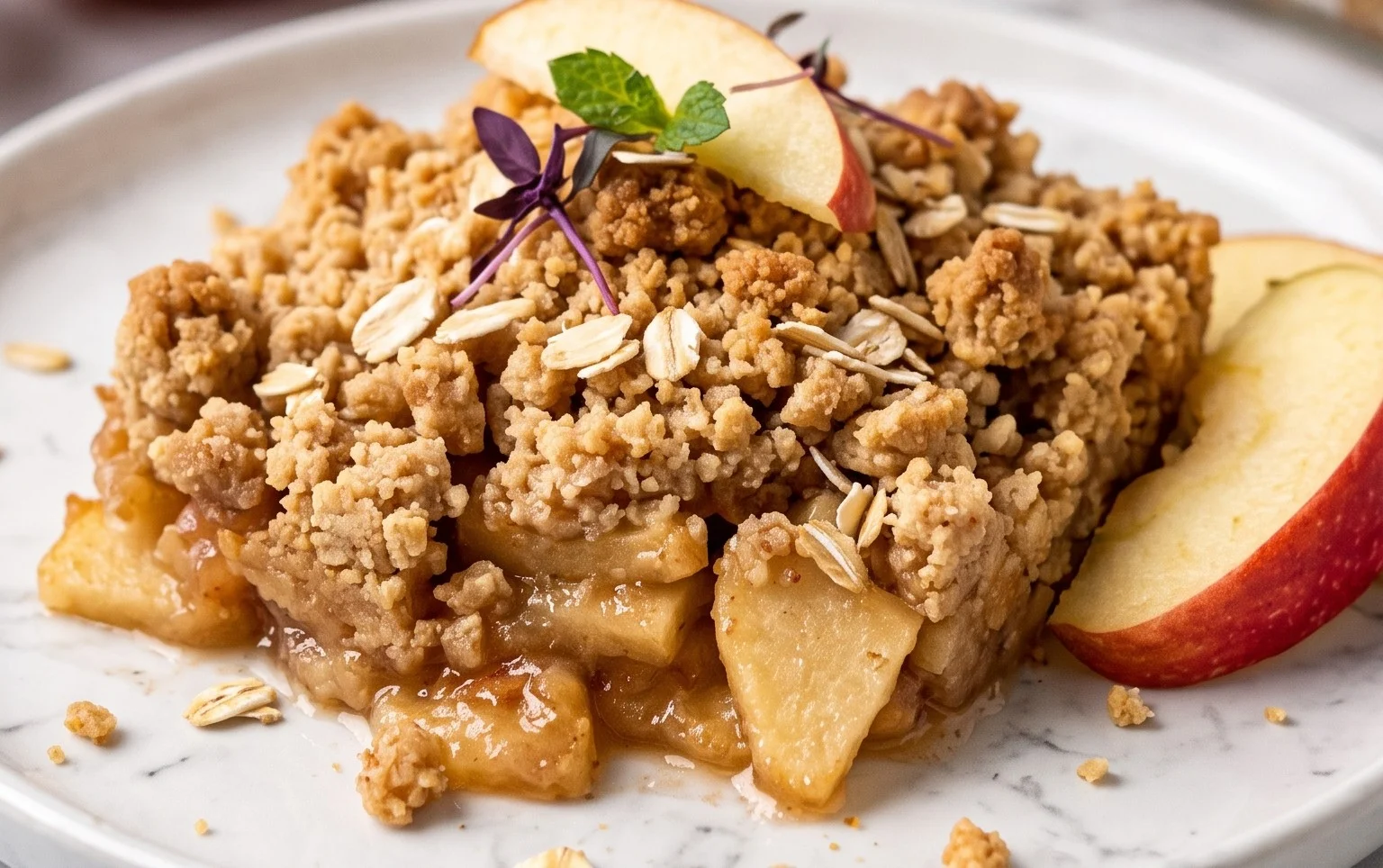 Einfacher Apfel-Crumble Rezept