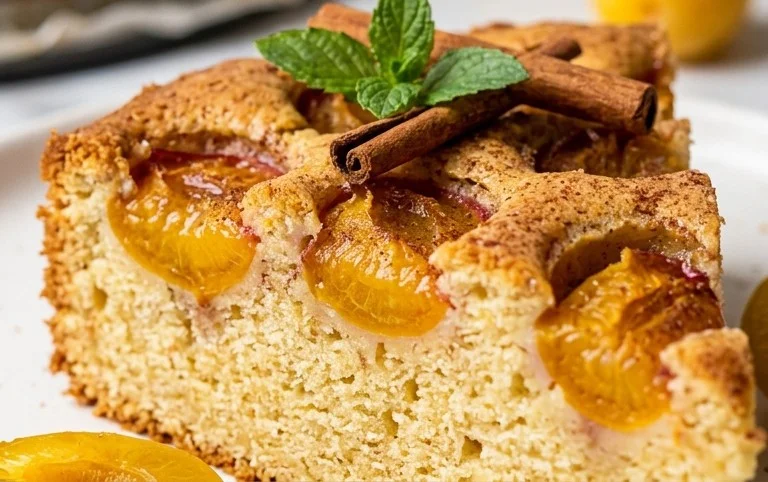Mirabellenkuchen aus gelben Pflaumen mit Zimt