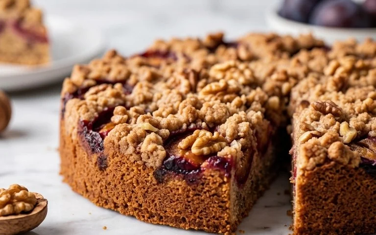 Walnuss Zwetschgenkuchen: Herbstgenuss mit Zimt-Streuseln
