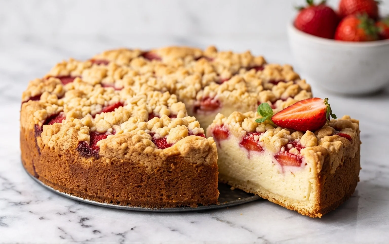 Joghurtkuchen Erdbeeren: Saftig mit Streuseln & Sommergenuss