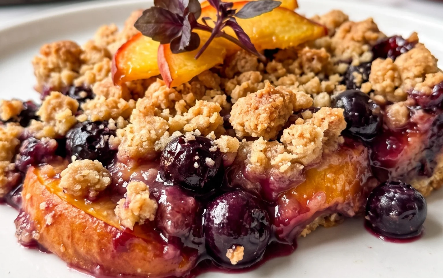 Blueberry Peach Crumble